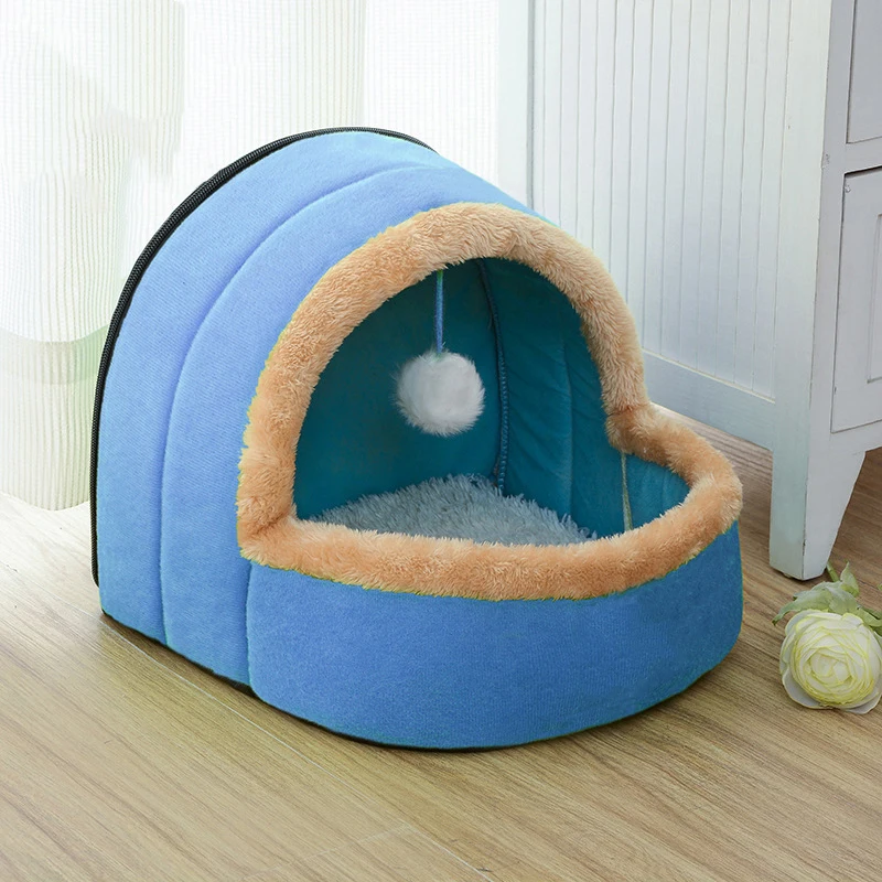 Petshy складная кровать для домашних животных, собак, кошек, дома с игрушкой, мяч, теплая мягкая подушка для домашних животных, забавный щенок, кошка, замок, маленькая средняя кушетка для собак, питомник