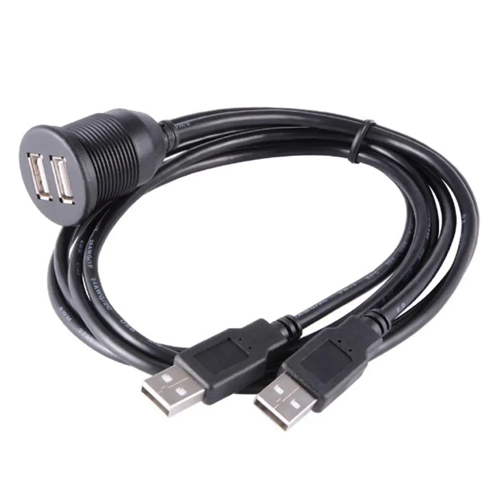 LumiParty двойной USB разъем Удлинительный кабель приборной панели автомобиля смывное