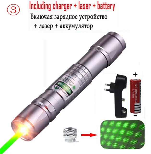 Зеленый laser pointer hunting green lazer high power tactical Laser sight Pen 303 Burning laserpen Powerful laserpointer flashlight - Цвет: Зеленый