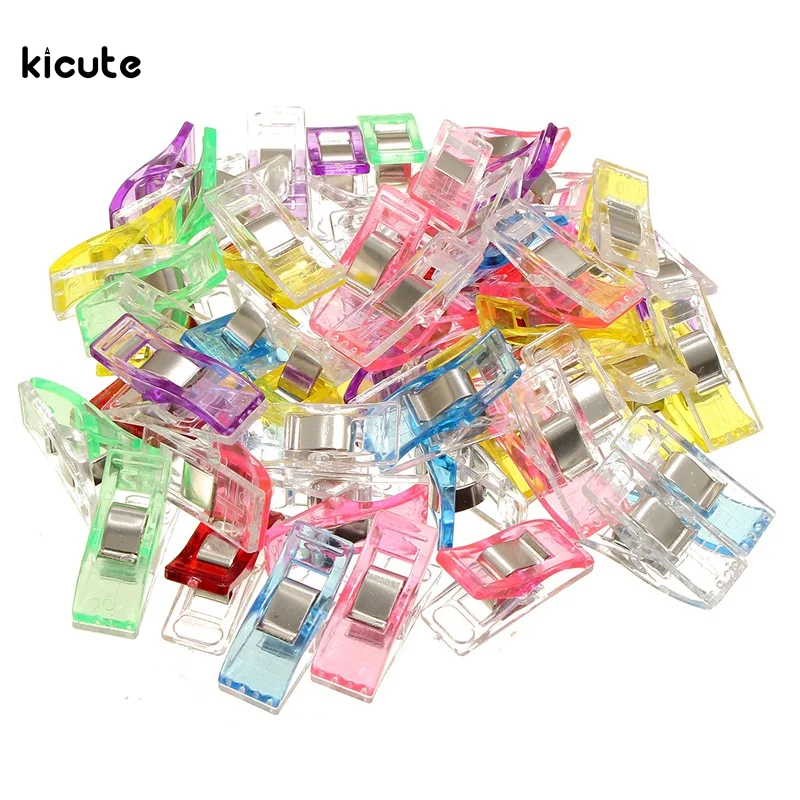 50 шт. цветные многофункциональные маленькие пластиковые зажимы топоры для шитья