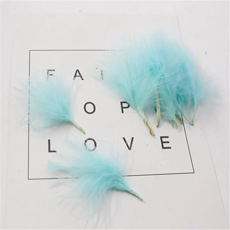 mint green 50pcs 50 шт. куриное перо 7-10 см/2-4 дюйма индейки перья карнавал Хэллоуин Рождество DIY ремесло декорации Свадебные украшения - Цвет: mint green 50pcs