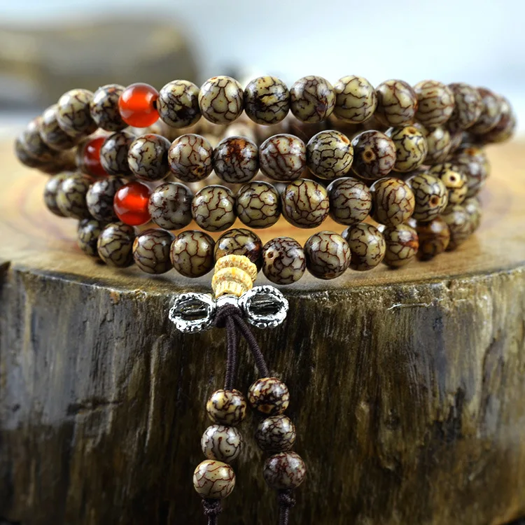 Тибетские семена Бодхи для медитации и молитвы 108 Kingkong Mala Nepal Rudraksha Bodhi браслет с