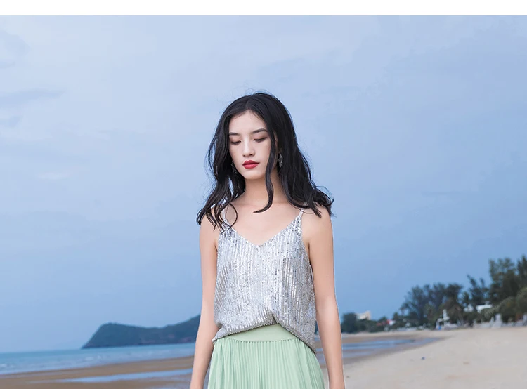 Summer Long Skirts Womens High Waist Vintage Boho Pleated Skirts Solid Color Chiffon Beach Maxi Skirt For Women Saia Faldas