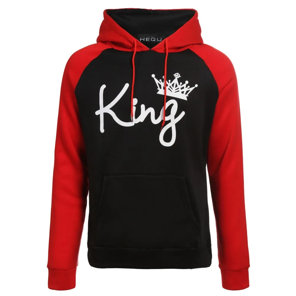 Толстовка с капюшоном для пары король и королева его ее новый дизайн|designer hoodie|hoodies