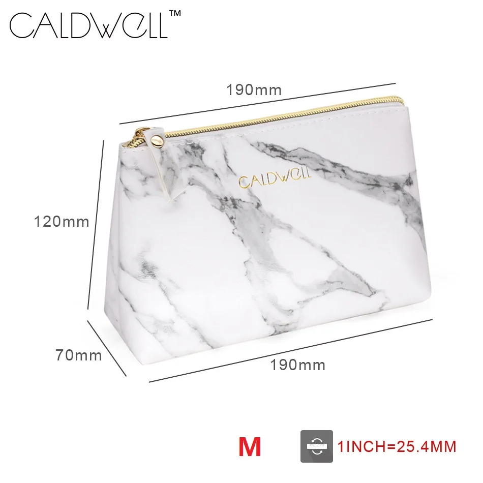 CALDWELL мрамор искусственная кожа косметичка Сумка для хранения портативный дамы