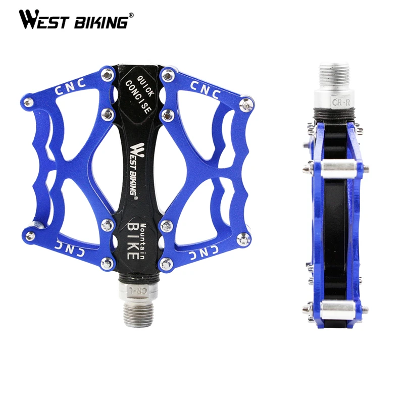 WEST BIKING, золотистый, Сверхлегкий алюминиевый Подшипник для горной дороги, велосипеда, педали для велосипеда, MTB Bicicleta Ciclismo, велосипедные педали