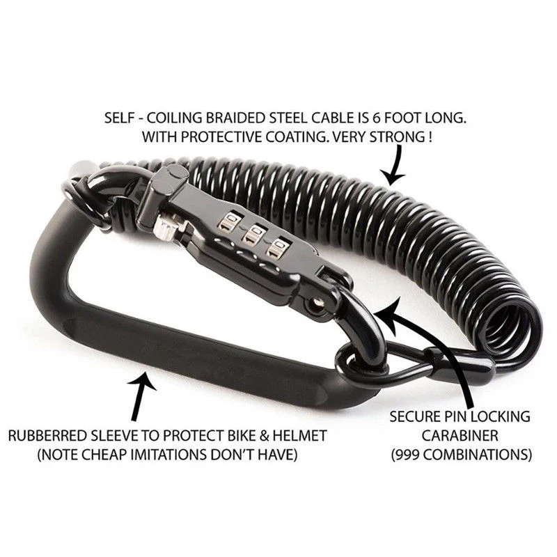 Универсальный комбинированный замок для мотоциклетного шлема с Т образным