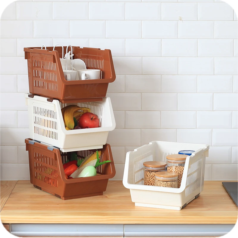 Пластиковый держатель для овощей Baffect многофункциональный стеллаж хранения