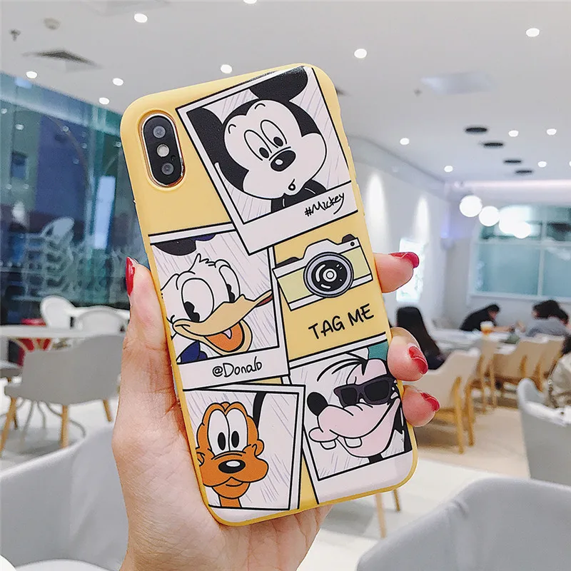 Mouplayca для iphone 6 6s 7 8 plus X Xs Max XR чехлы телефонов милый мультяшный Гуфи собака рельеф