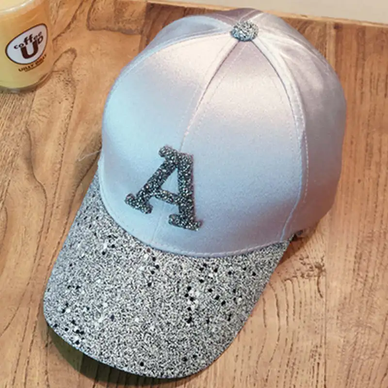 Серый Бейсболки мужская Кепка snapback папа шляпа горный хрусталь летняя шляпа мода хип хоп кепка Женская gorras para унисекс beisbol подарок - Цвет: Серый