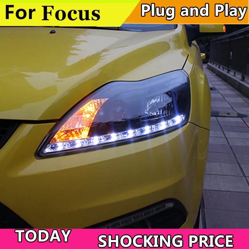 Стайлинг автомобиля фары для Ford Focus 2009 2011 светодиодные фокусировки дневные