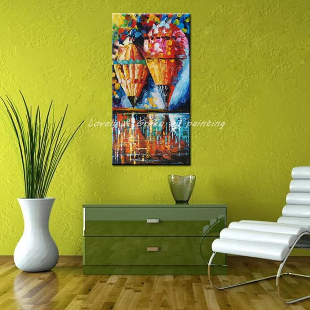 Горячая Распродажа абстрактный Ручная роспись нож воздушный шар картина маслом
