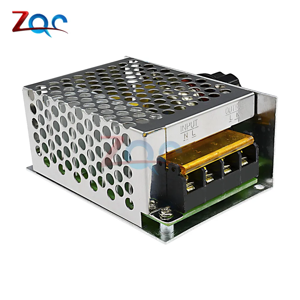 4000W AC 110V-220V SCR Регулируемый Скорость Управление затемнения Диммер Напряжение