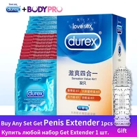 durex condoms sensation 4 in 1 fresh lubricating condom for men safe sex toys nature latex condones with lubricant penis sleeve