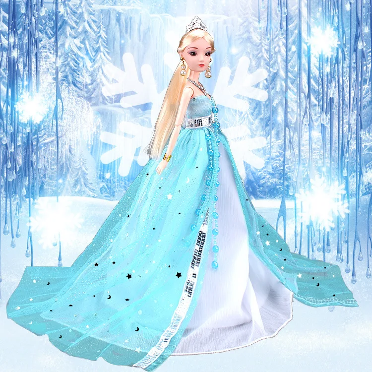 Розовое и синее шифоновое блестящее платье вечернее наряд для 1/6 BJD Xinyi Kurhn Барби FR