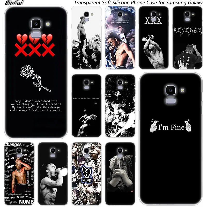 XXXTENTACION Rap Hip Мягкий силиконовый чехол для Samsung Galaxy J8 J6 J4 2018 J2 Core J5 J7 Prime J3 2016 2017 EU Plus