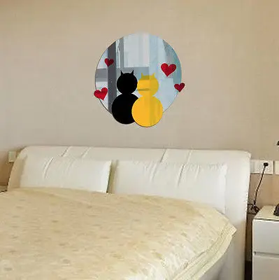Кошек акриловые наклейки &quotлюбящим сердцем&quot кошки декор настенные зеркала