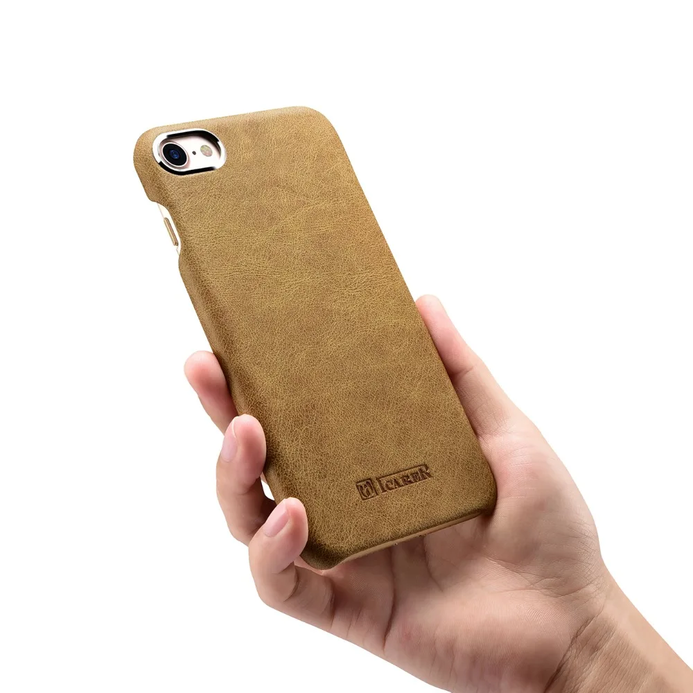Новинка для iPhone8 7 &amp 8Plus ICARER брендовый Модный чехол-накладка из натуральной кожи