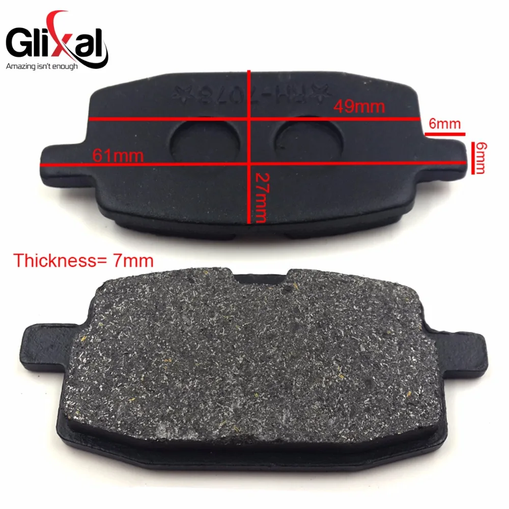 Glixal универсальные дисковые Тормозные колодки для GY6 49cc 50cc 125cc 150cc китайский скутер