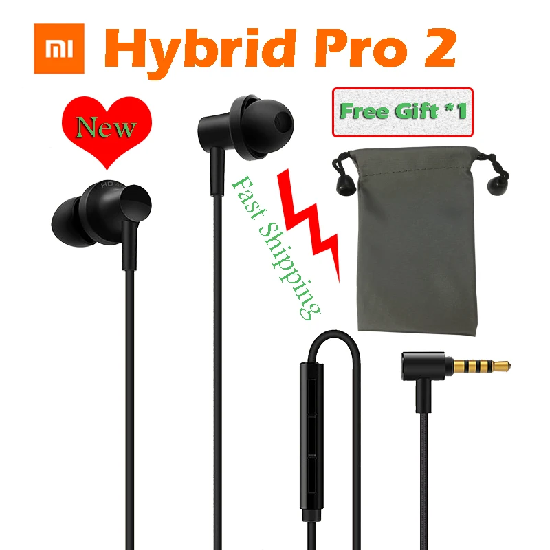 Оригинальные Xiao mi Hybrid Pro 2 Наушники mi In-Ear с двумя драйверами Dyna mi c сбалансированная арматура mi c линейное управление с высоким полиром