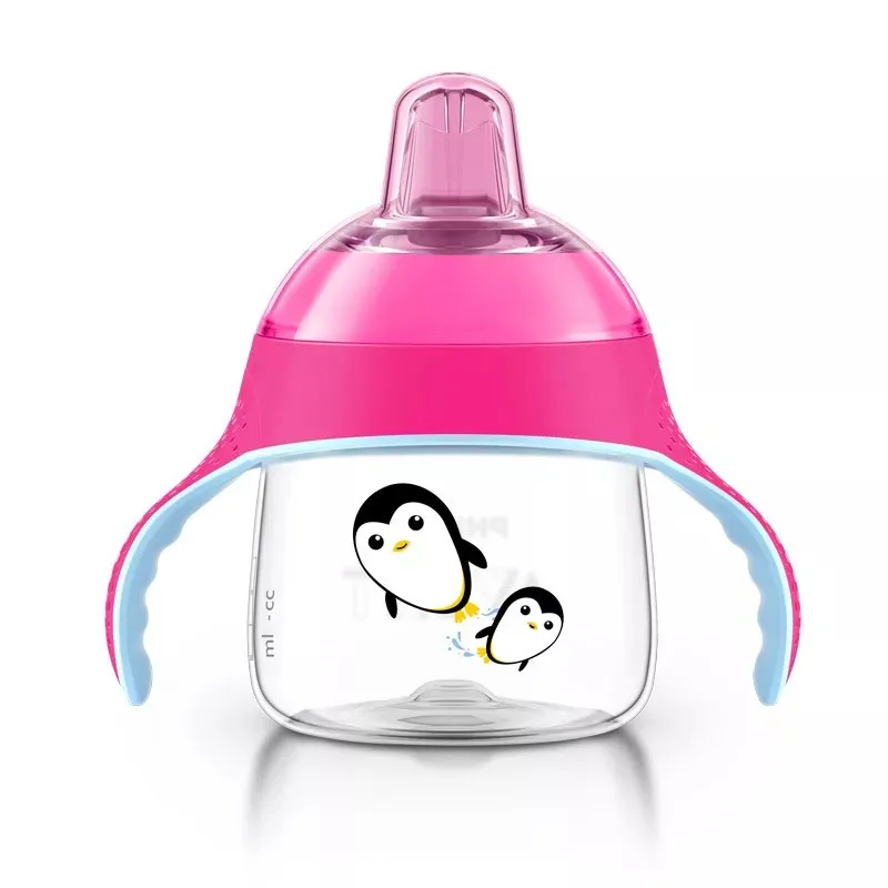 Avent 260 мл/200 мл bpa бесплатно мультфильм мягкий носик Чашки с ручками Бутылочки для