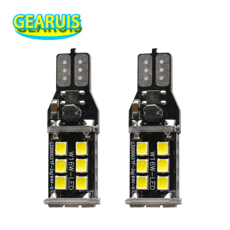 10X Высокая мощность T15 Canbus 15 SMD 2835 LED W16W без ошибок 15SMD автомобильная лампа заднего