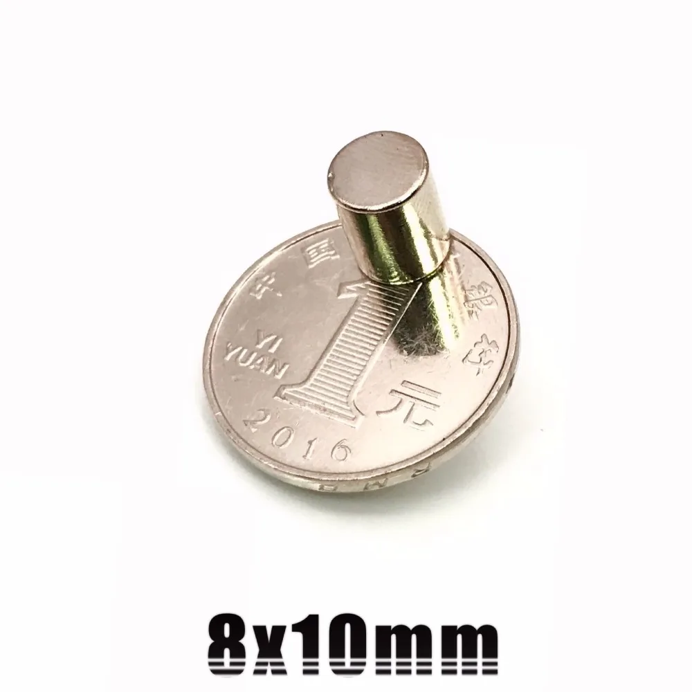 5/10/20/50 шт 8*10 м 8 мм x 10 мм супер круглый цилиндр неодимовые постоянные магниты 8x10 новых искусство творение соединение 8*10