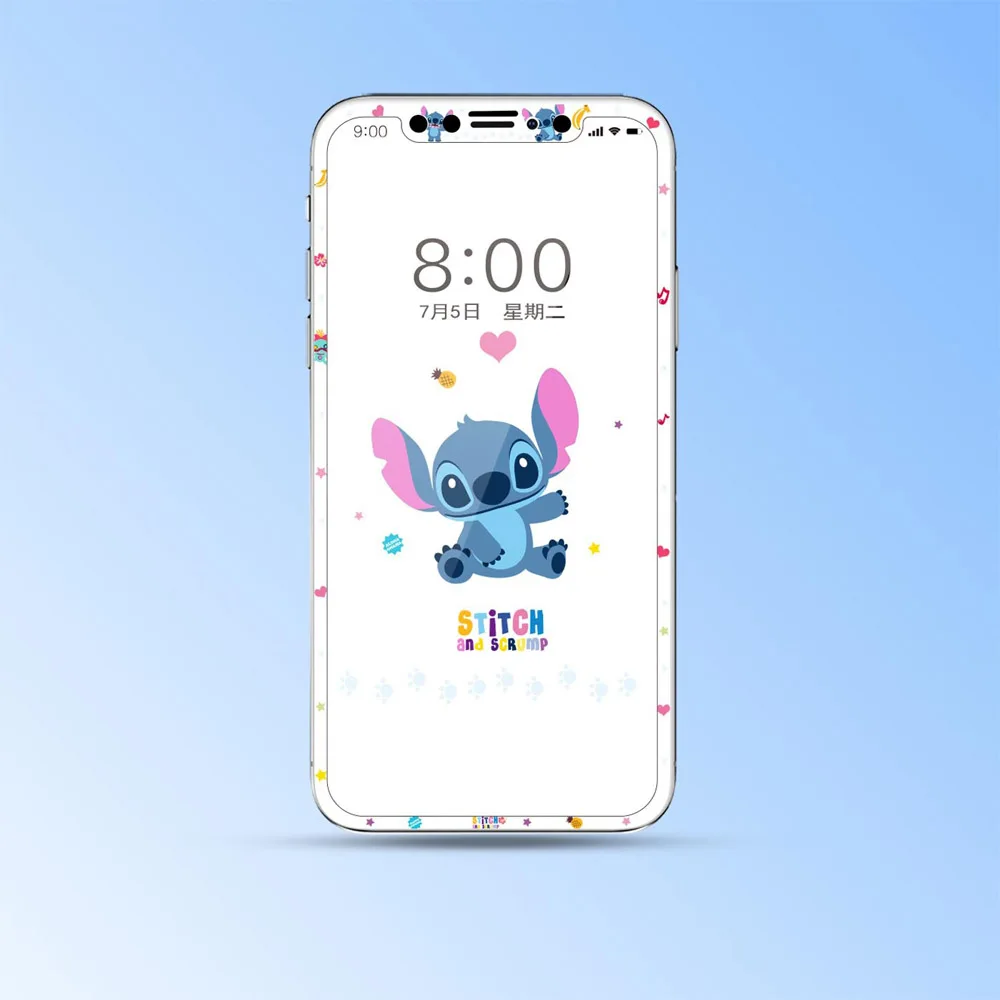 Мультяшный протектор экрана для iPhone X XS Max XR закаленное стекло мышь собака милый полное покрытие принцесса 3D изогнутое окаймление стеклянная пленка SJ21