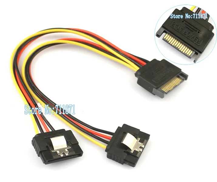 Кабель питания SATA с двумя разделениями shrapnel One point 2 жесткий диск DVD-ROM Power Line 15P