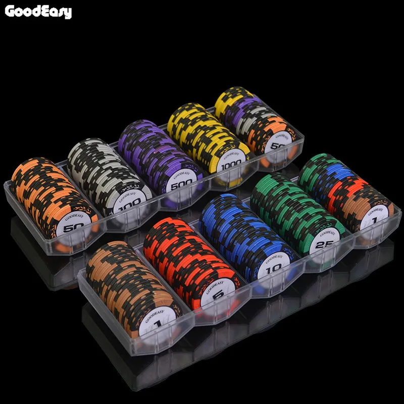 100/200 шт./компл. набор микросхем для Покера из глины в казино высококачественный