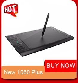 Huion 1060 Plus графический планшет; usb 8192 уровней ручка 8G Микро карта 12 ключей большая рабочая зона для Windows Mac OS Перчаточная сумка подарки