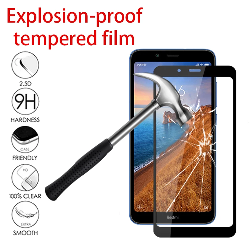 Защитное стекло на весь экран для Xiaomi Redmi 7A закаленное xiaomi redmi 7a xiaome xiomi 7 a защитная