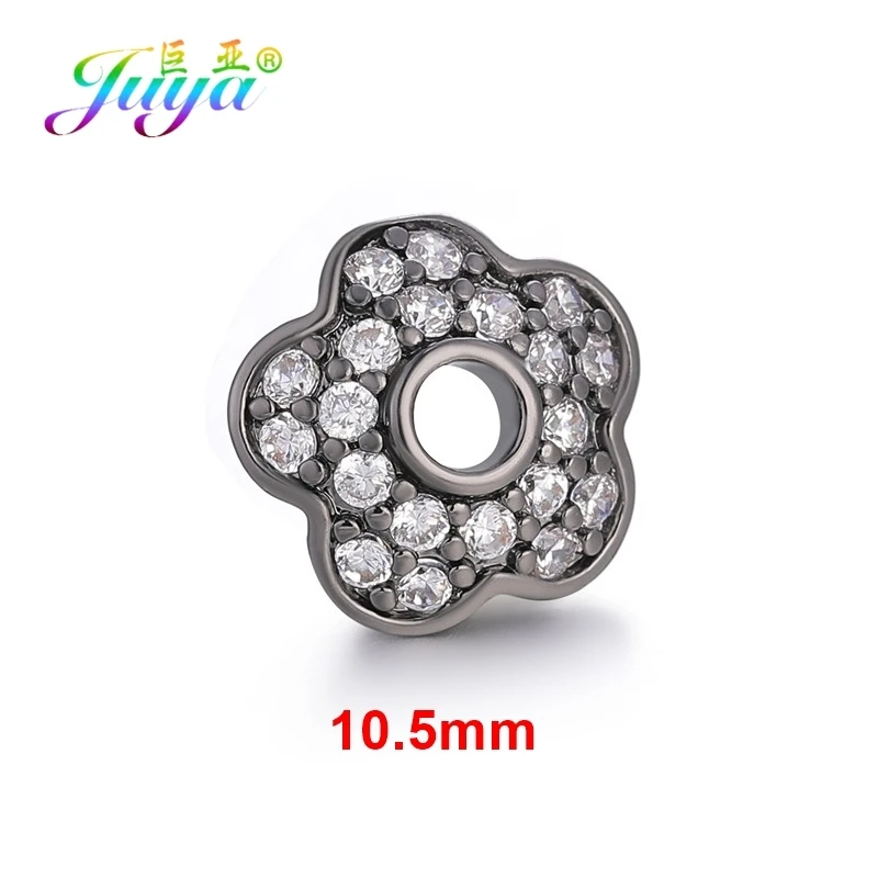 4 Pieces Metal Black Juya, ручная работа, кисточки, серьги, аксессуары 8, 10, 12 мм, украшение, цветок, разделитель, бусины, шапки для рукоделия, для женщин, модное Изготовление ювелирных изделий - Цвет: 4 Pieces Metal Black