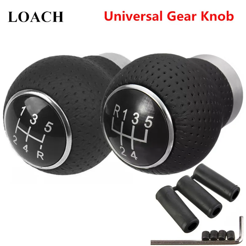 

5Speed Universal MT Leather Gear Shift Knob for Volkswagen VW Gearshift Vites Topuzu Shifter Stick Lever Headball Arm Pen POMO