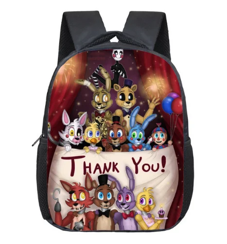 12 Inch Five Nights At Freddys Children School Bags Backpack Kids Kindergarten Bag Freddy Bear Toddler bag