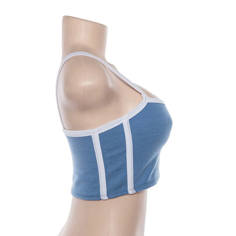 Женский летний укороченный топ сексуальное женское Бюстье без рукавов бретелек