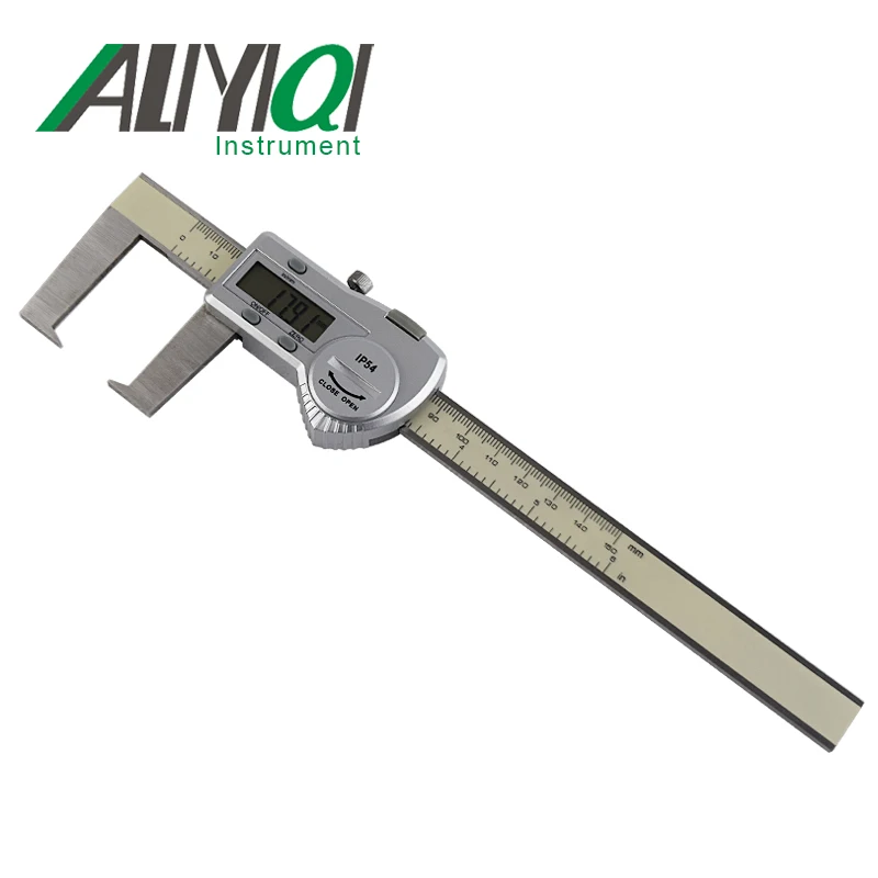 0-200mm 0.01mm outside groove digital caliper with flat points high precision good quality waterproof with extra LCD screen