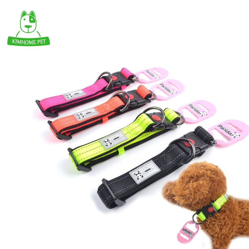 Черные красные зеленые оранжевые нейлоновые светоотражающие ошейники с