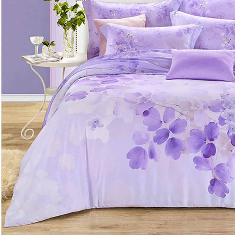 2017 Высокий конец Роскошь 100% Тенсел Шелк 4 ШТ. цветочный цветок набор печатных