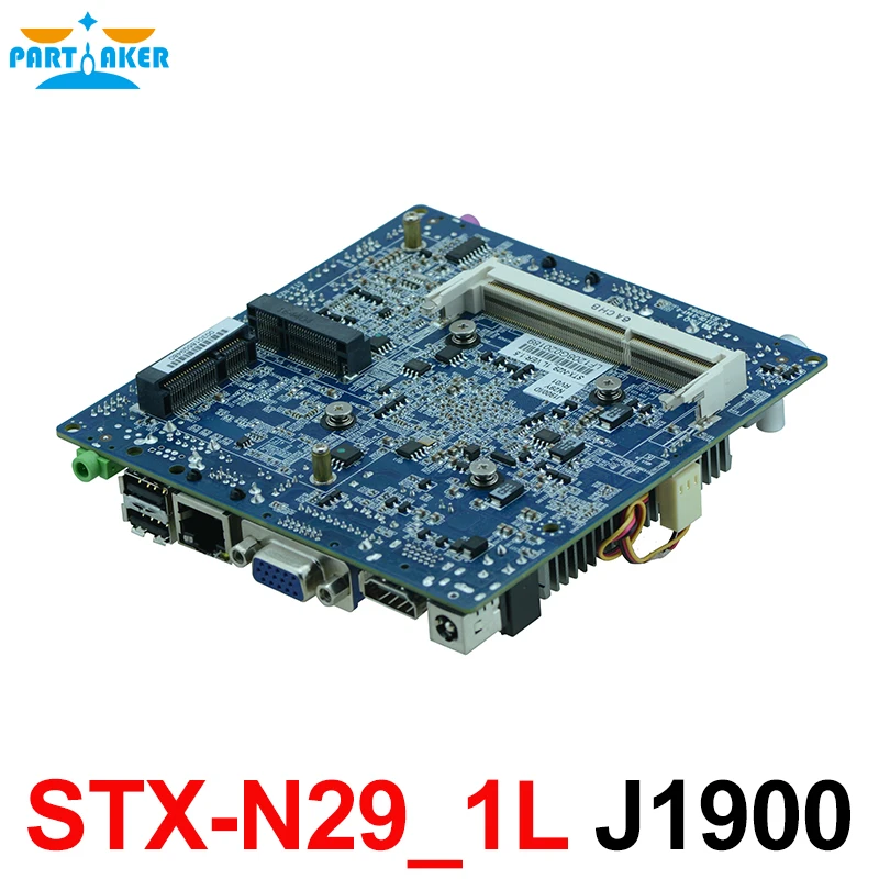 Billig Lüfterlosen THIN MINI ITX Motherboard Mit 6 * USB 2 * COM VGA LVDS Intel J1900 Embedded Industrie-motherboard STX-N29_1L