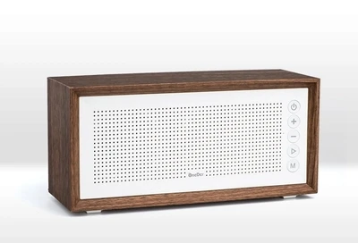 Винтажный деревянный сабвуфер беспроводной Bluetooth динамик открытый портативный динамик с картой MP3 сабвуфер 20 Вт Высокая мощность - Цвет: Коричневый