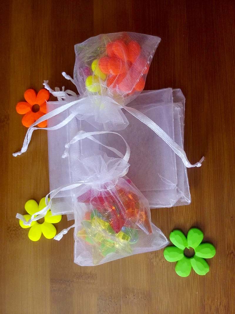 100 шт. прозрачные пакеты из органзы 20 х30 см|bag for|bags for teabag white |