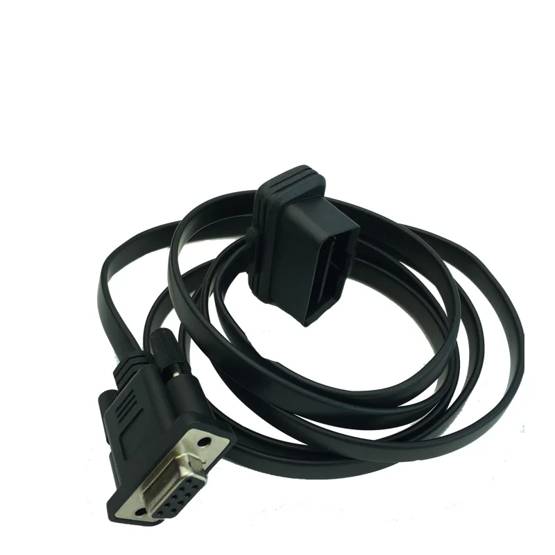 Adduswin OBD2 16PIN плоский OBD к DB9 16Pin M F RS232 кабель для автомобильного диагностического