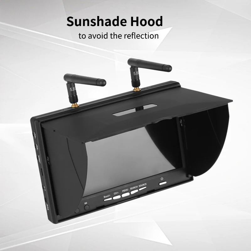 Lcd 5802S VS lcd 5802D 5802 FPV монитор " 7 дюймов ЖК-экран 800*480 5,8G 40CH со встроенным аккумулятором для FPV мультикоптера