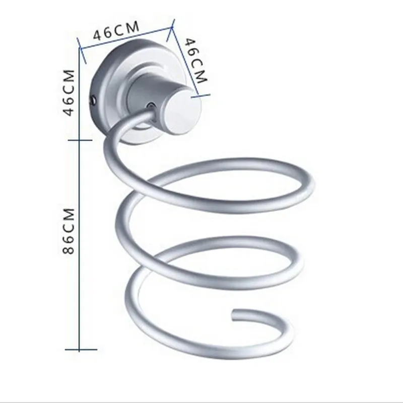 Bathroom shelf dryer rack hair Households Rack Hair Blow Dryer Holder Wall Hang Aluminum Shelf Accessories |