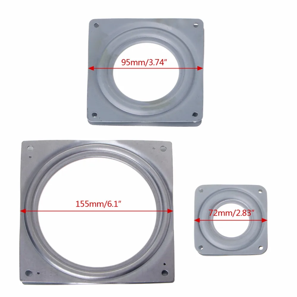 

Square Lazy Susan 360 Degree Rotating Rolling Bearing Turntable 300 lbs Bearings Plate