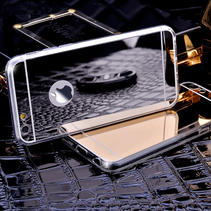 Роскошный Шикарный зеркальный гальванический чехол для iPhone 6 S 4 7 дюймов задняя