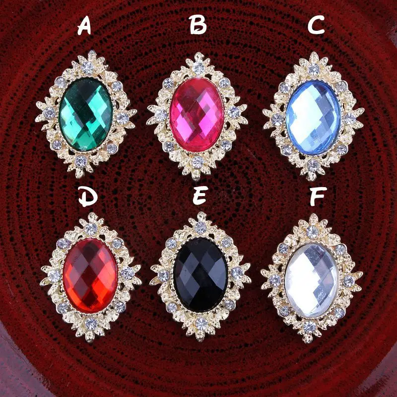 Акриловая брошь из горного хрусталя для пригласительных открыток блестящая