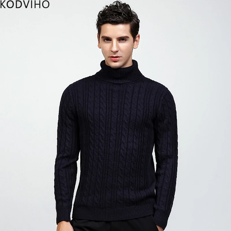 Мужской свитер зимний теплый брендовый шерстяной мужской повседневный