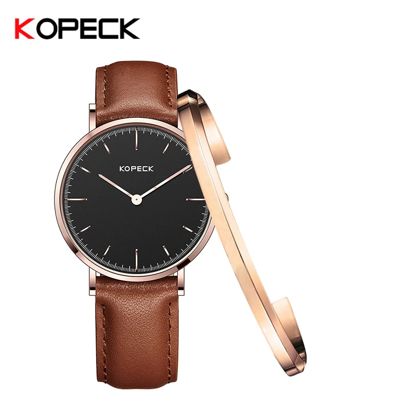 Женские кварцевые часы с ремешком kopek повседневные в подарок|mujer reloj|mujer casualmujer dress |